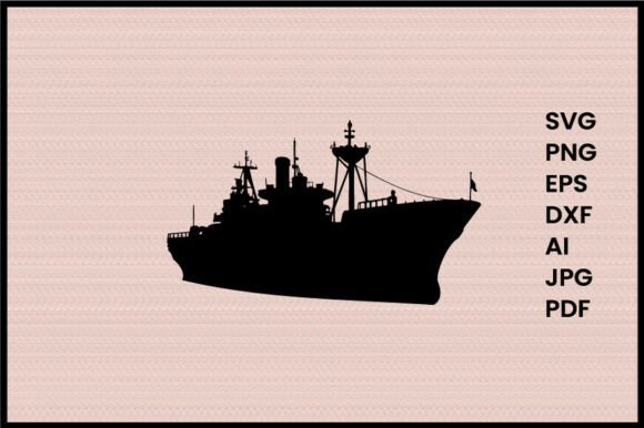 American Ship in Port Illustration