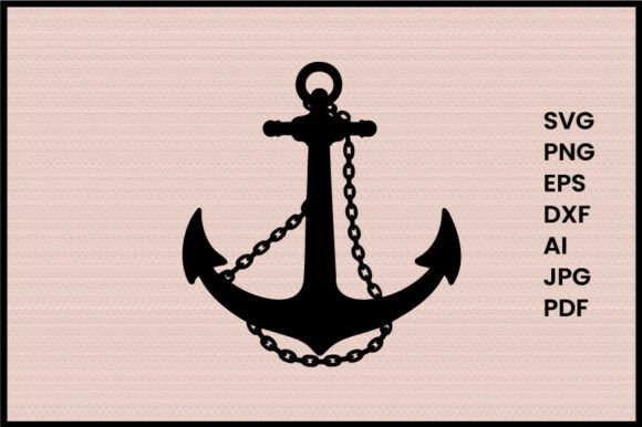 Anchor with Chain Illustration