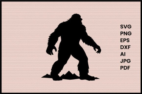 Bigfoot in the Mountains Illustration