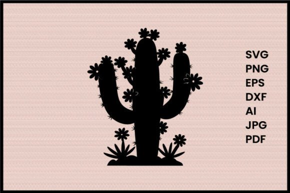 Cactus Blooming in Spring Illustration