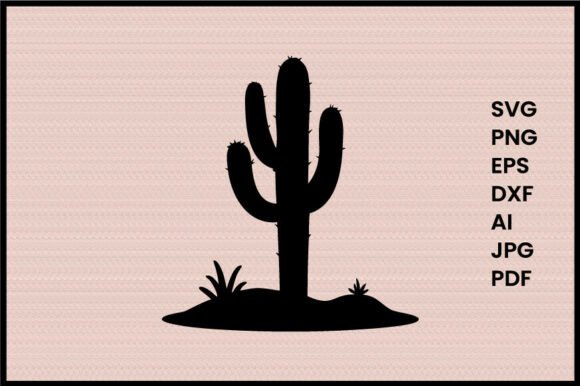Cactus Sandy Terrain Illustration