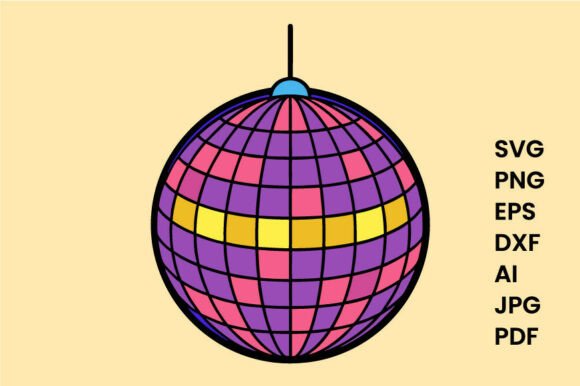 Colorful Disco Ball Illustration