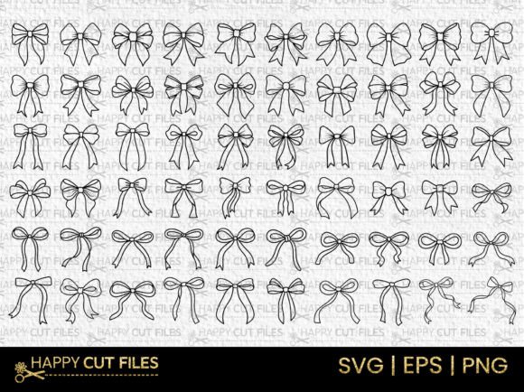 Coquette Ribbon Bow SVG Bundle 60 Design