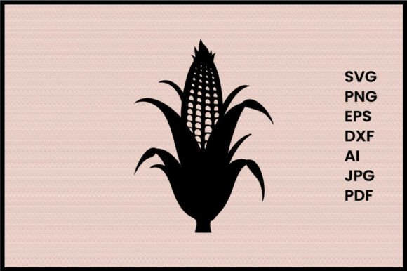 Corn Stalk Illustration Silhouette