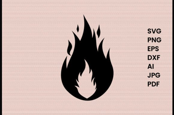 Flame with Spark Icon Illustration