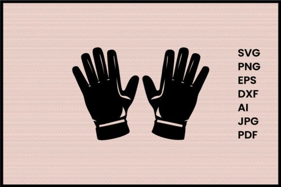 Football Gloves Illustration Silhouette