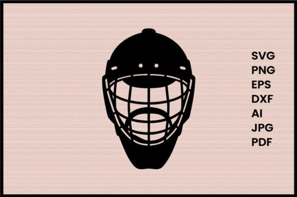 Goalie Mask Illustration Silhouette