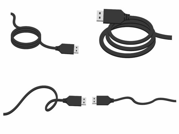 USB Cable Connector Illustration
