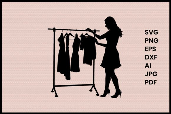 Woman Browsing Clothes Rack Illustration: A Designer’s Perspective
